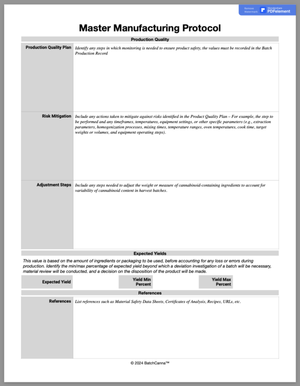 Master Manufacturing Protocol Form - Image 4